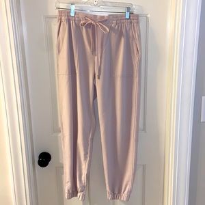 Pale pink Gap jogger-style pants